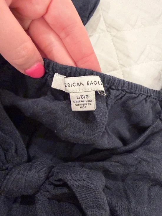 American Eagle Outfitters Black Wide-Leg Jumpsuit - Picture 3 of 3